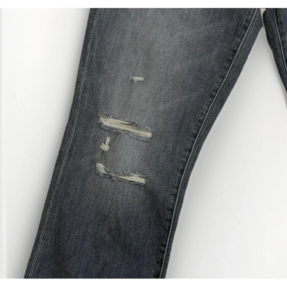 MOTHER The Insider Crop Step Fray Jeans Ace Of Spades Raw Hem Distressed Size 30